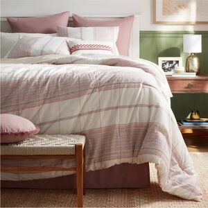 THRESHOLD NWT 8pc stripe boho comforter set -king
